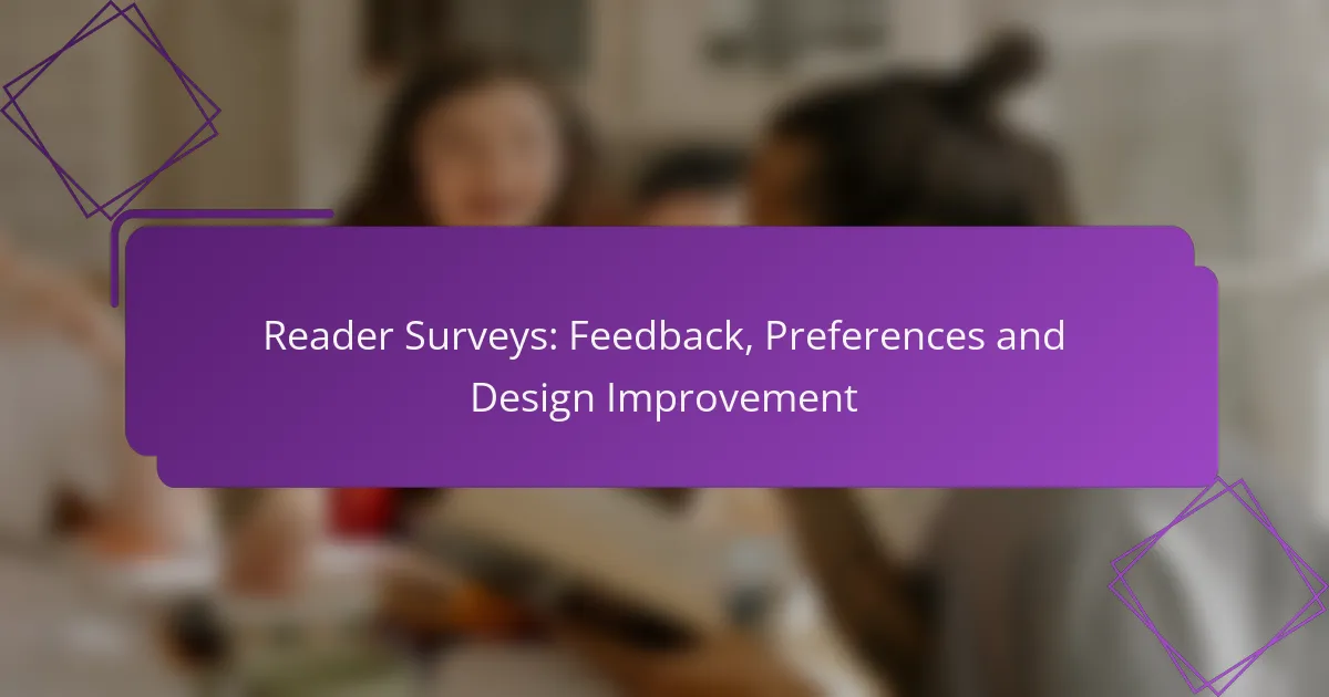 Reader Surveys: Feedback, Preferences and Design Improvement