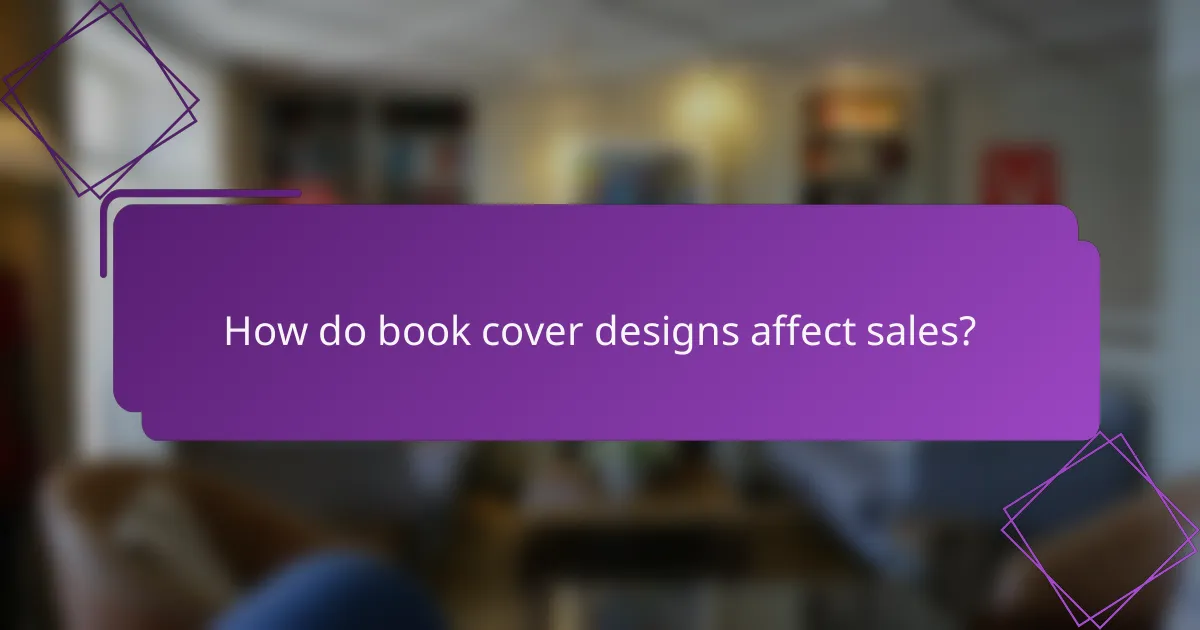 How do book cover designs affect sales?