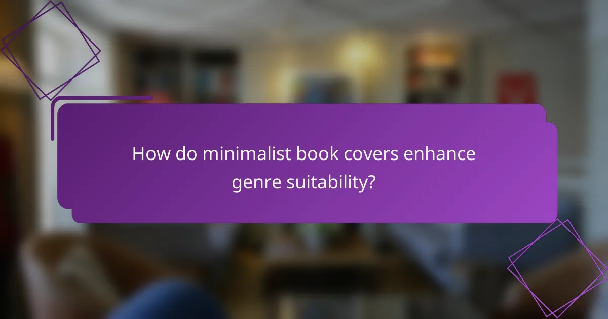How do minimalist book covers enhance genre suitability?