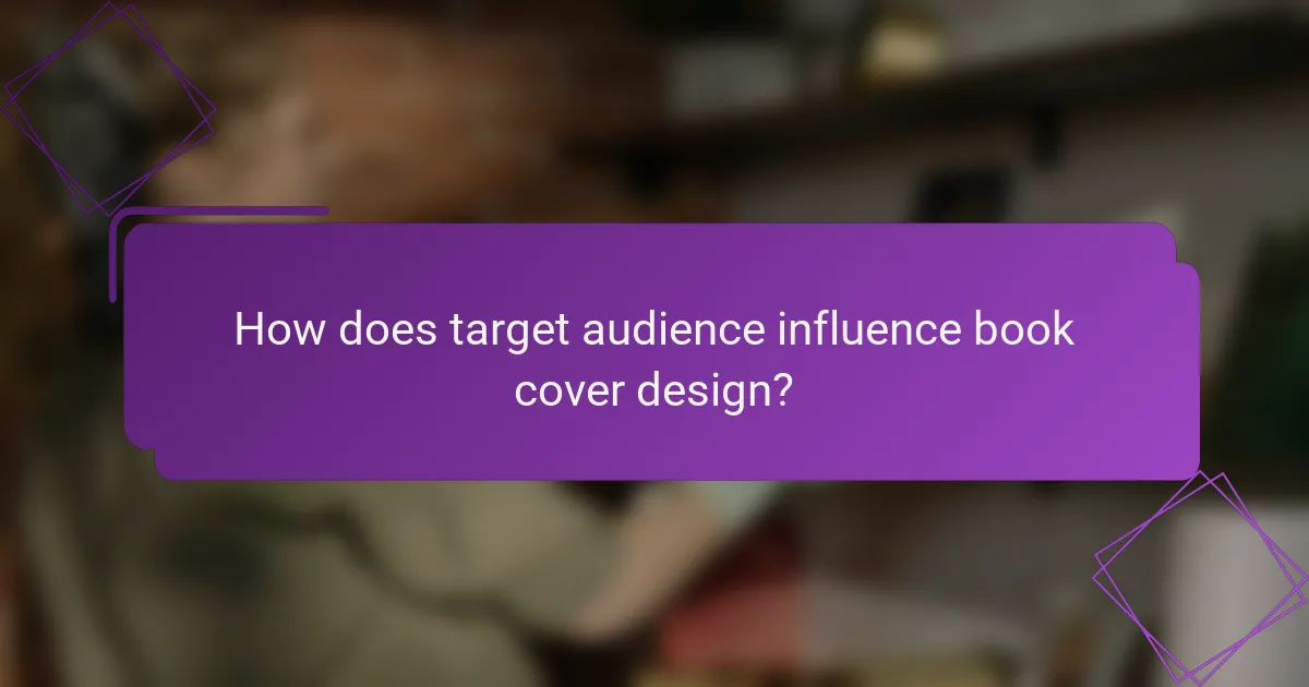 How does target audience influence book cover design?