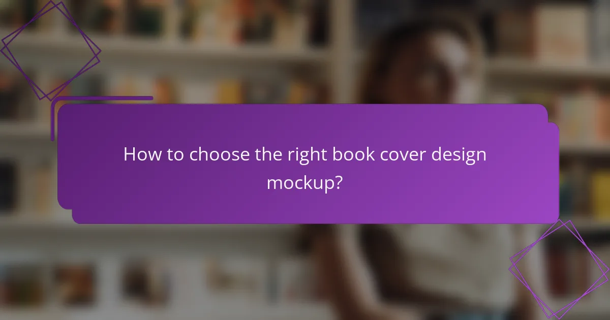 How to choose the right book cover design mockup?