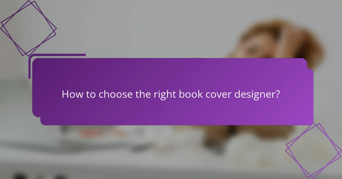 How to choose the right book cover designer?