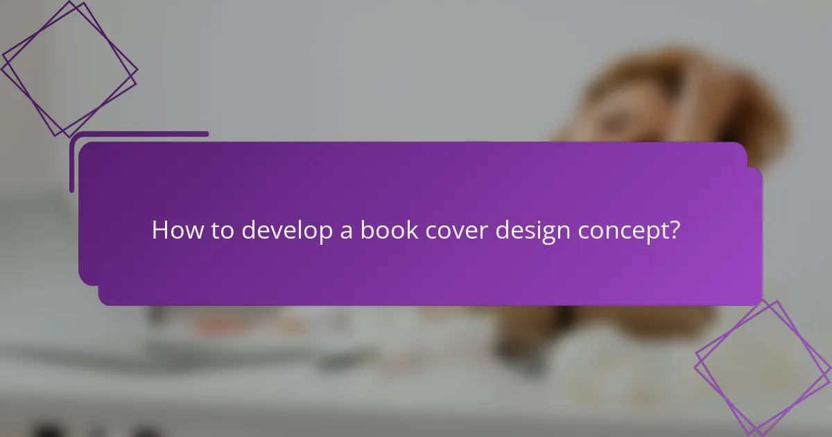 How to develop a book cover design concept?