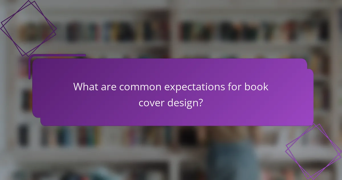 What are common expectations for book cover design?