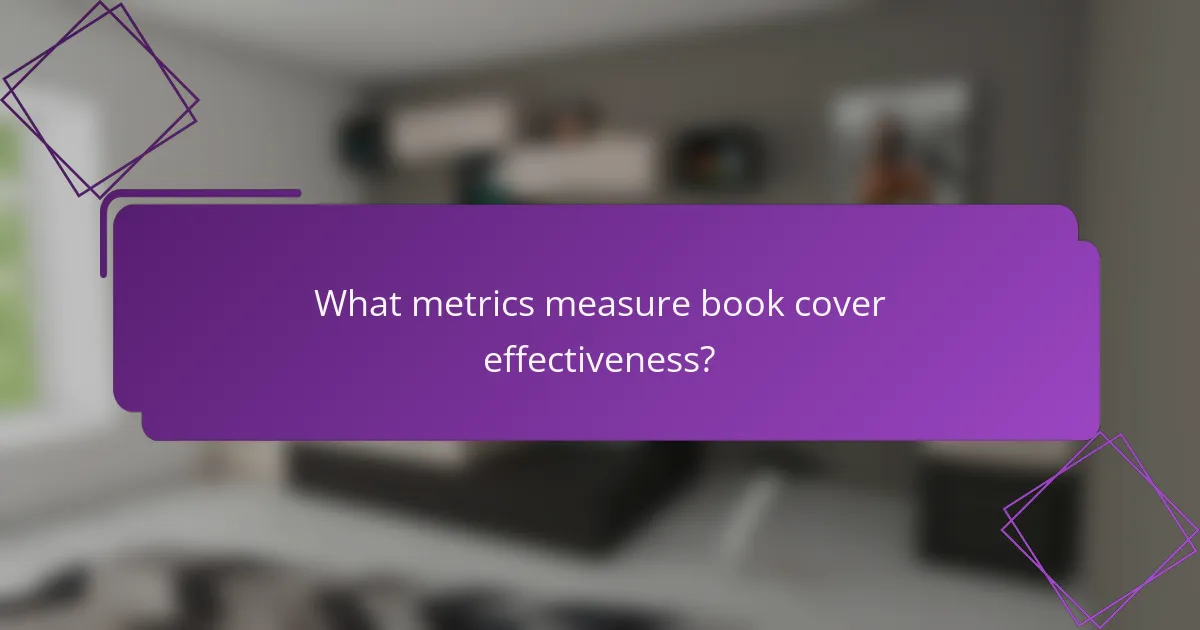 What metrics measure book cover effectiveness?